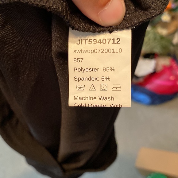 SHEIN Black Keyhole Back Mock Neck Crop Top & Skirt Set - Picture 6 of 10